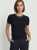 Black Gold-Stud Trim Knit Crop Top – TRY ME