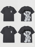 SSMNS Seriously R Charcoal Bear Graphic Oversized T-Shirt