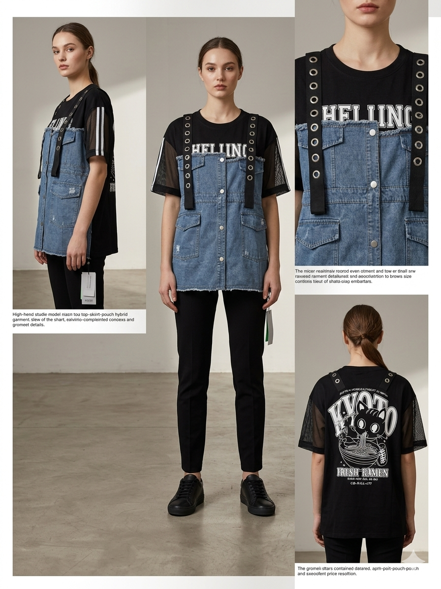 Helling Denim Cargo Vest & Kyoto Graphic Tee Set – TRY ME Exclusive