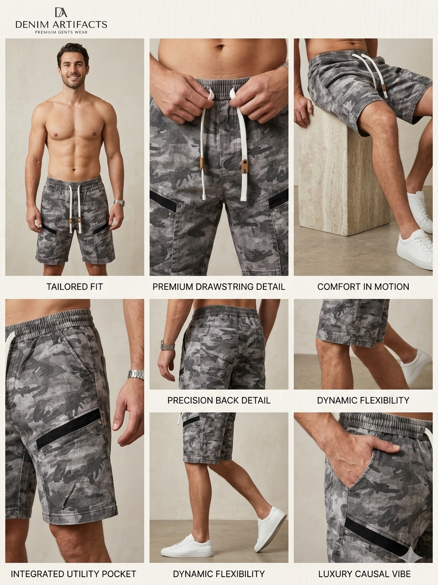 Camo Cargo Shorts – Denim Artifacts Premium Gents Wear