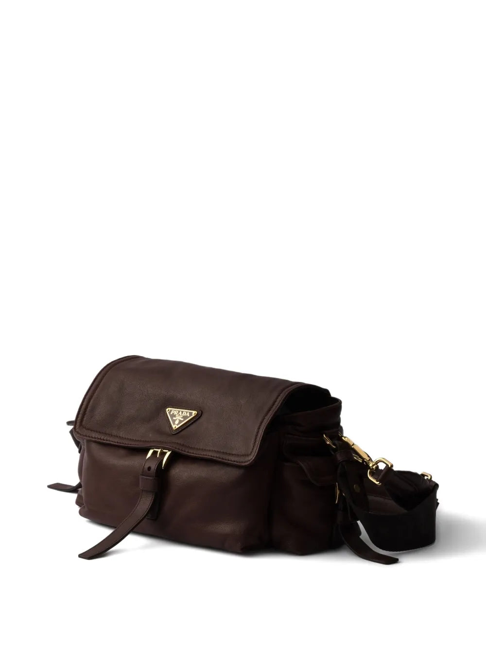 Prada Re-Nylon Flap Shoulder Bag – Dark Brown