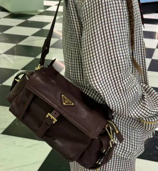 Prada Re-Nylon Flap Shoulder Bag – Dark Brown