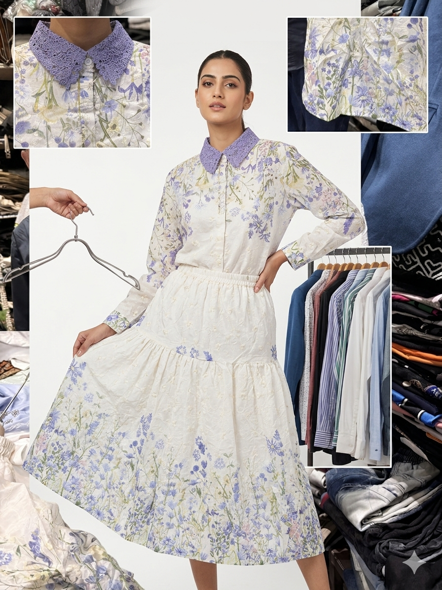 White Floral Tiered Maxi Co-ord Set – TRY ME