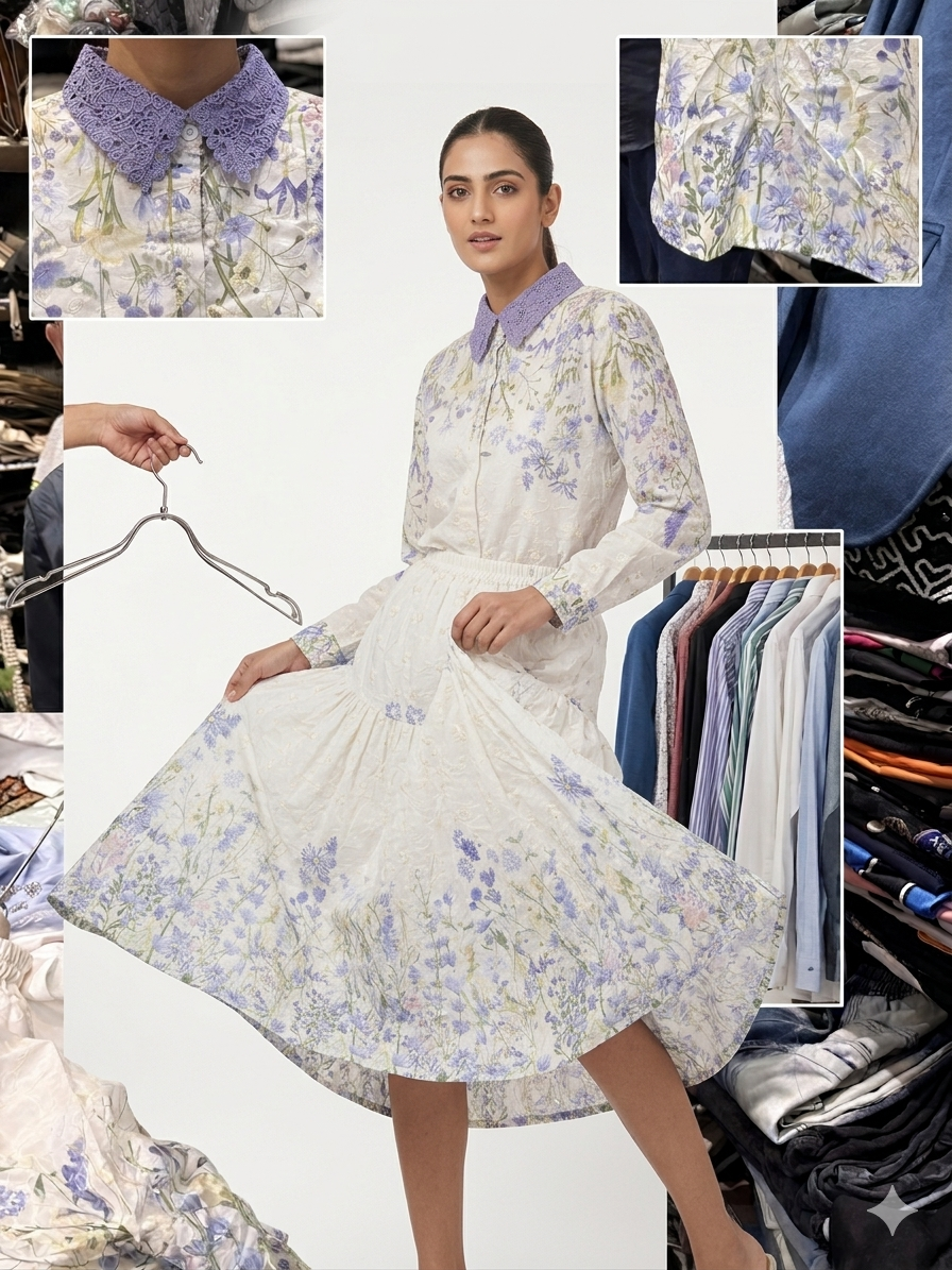 White Floral Tiered Maxi Co-ord Set – TRY ME