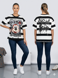 Mickey Sequin Striped Oversized Tee – TRY ME