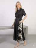 Black Floral Wrap Maxi Dress – TRY ME