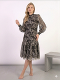 Dark Olive Paisley Lace Midi Dress – TRY ME