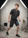 Black STV 79 Varsity Knit T-Shirt & Shorts Co-ord Set – TRY ME