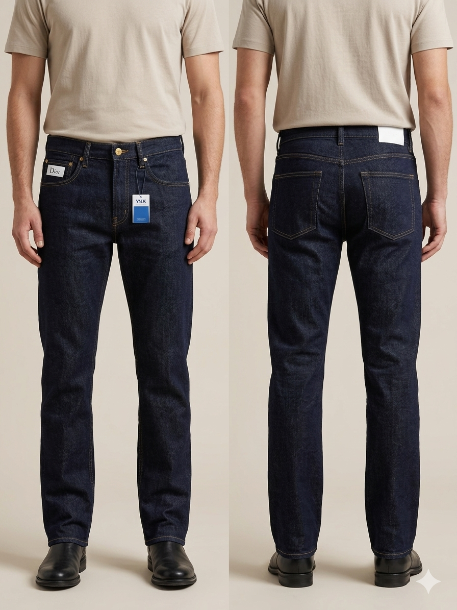 Navy Blue Premium  Straight Denim Jeans – TRY ME