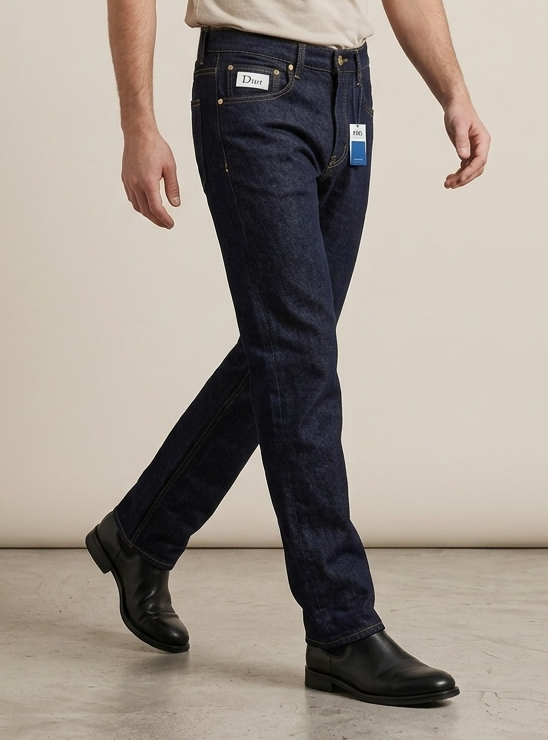 Navy Blue Premium  Straight Denim Jeans – TRY ME