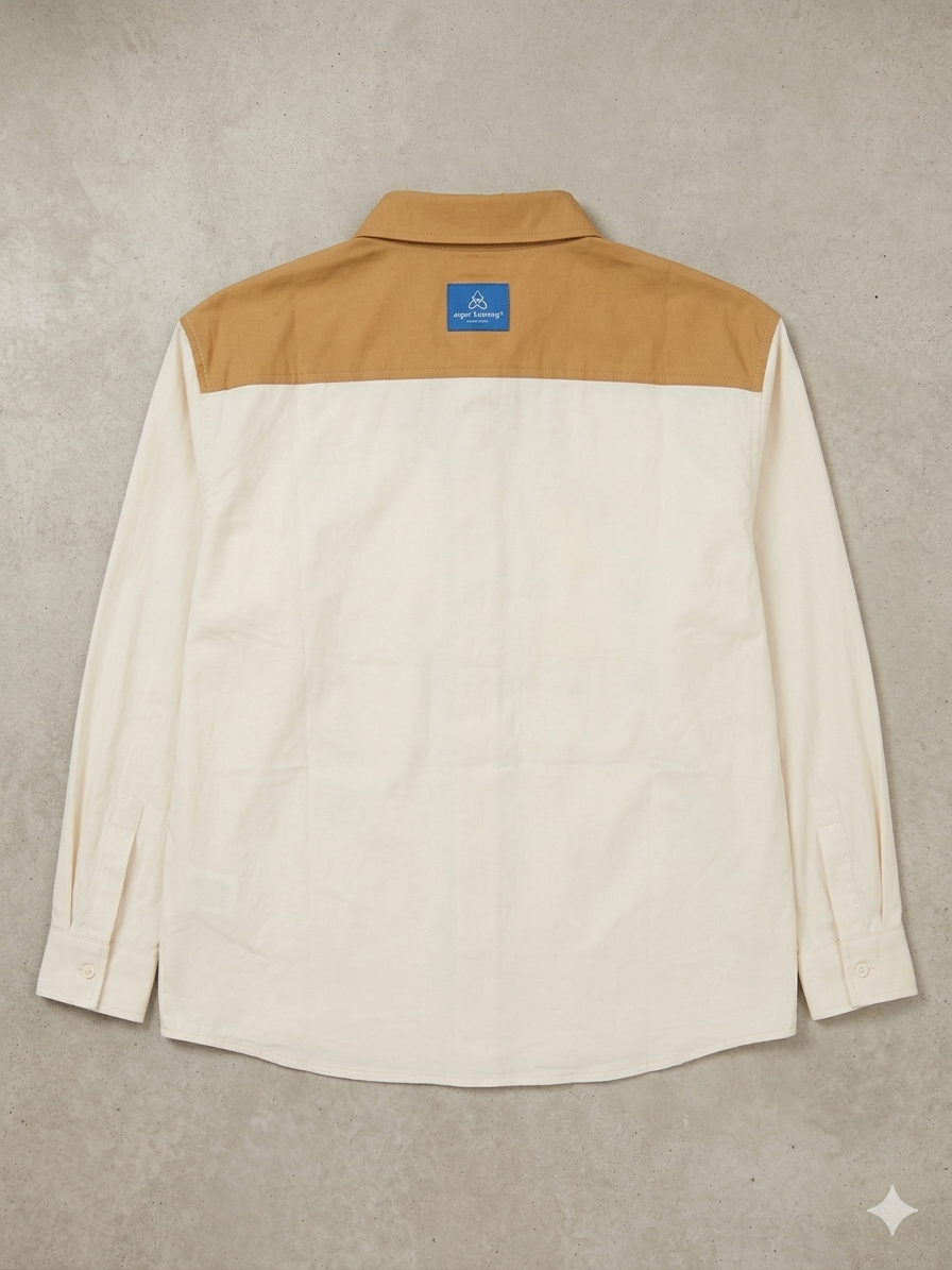 Cream Kawaii Teddy Bear Appliqué “CUTE” Full Sleeve Shirt – TRY ME
