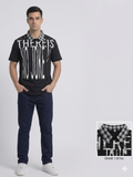 Black “There Is No Joke!” Grommet Plaid Collar Short Sleeve T-Shirt – TRY ME