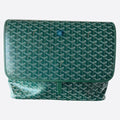 Monogram Flap Clutch Bag — Designer Print | Forest Green