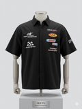 Skicen Racing Heritage Multi-Logo Short Sleeve Shirt – White – TRY ME