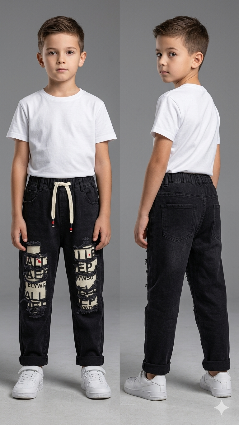 Kids Gallery Dept Distressed Graphic Jogger Jeans – TRY ME Exclusive